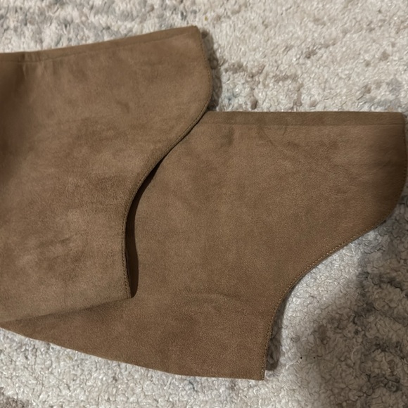 None west tan suede fall winter Brown High Heel Knee-High Boots 7 - Picture 7 of 7